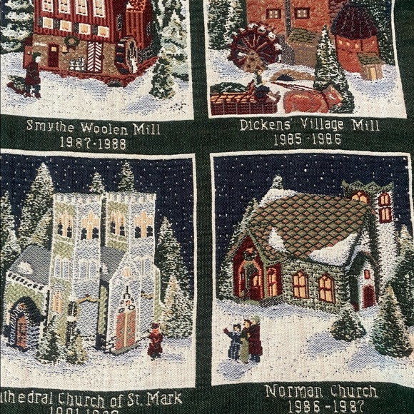 Heritage Village Collection Tapestry Blanket Throw 46" x 68"-Department 56 - Picture 5 of 6